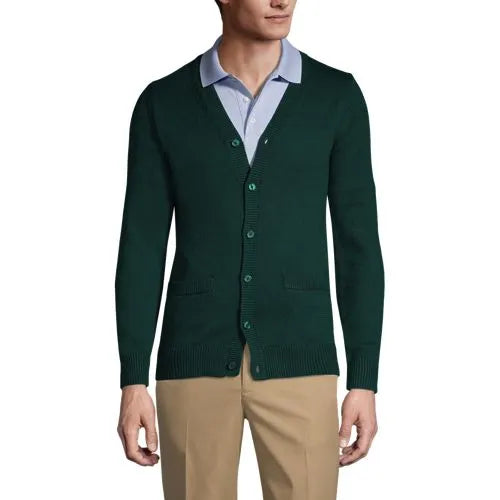 School Uniform Boys Cotton Modal Button Front Cardigan Sweater