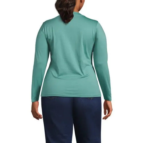 Women's Supima Jersey Long Sleeve Button Henley
