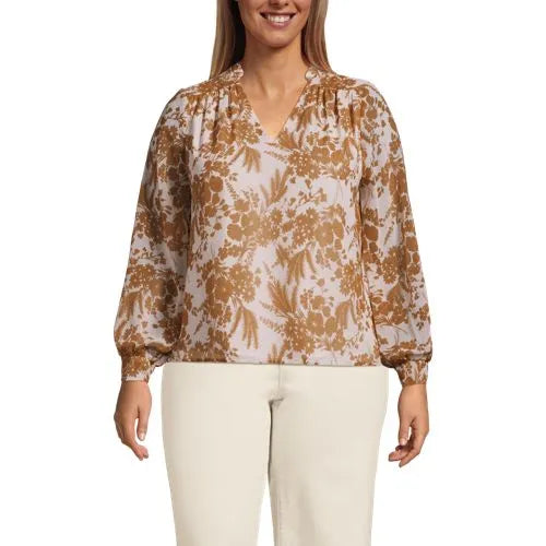 Women's Chiffon Removable Tie Neck Blouse