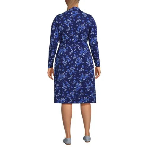 Women's Cotton Modal Collared Wrap Dress