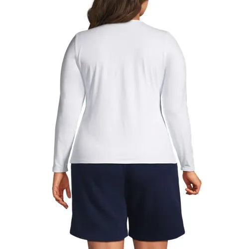 Women's Long Sleeve Crewneck Garden Tee - Sunshade UPF 50 Quick Dry
