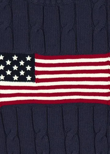 Women's American Flag Drifter Cable Sweater