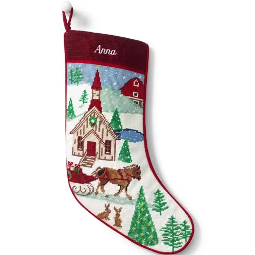 Needlepoint Personalized Christmas Stocking