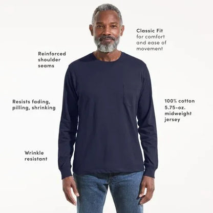 Men's Super-T Long Sleeve T-Shirt with Pocket