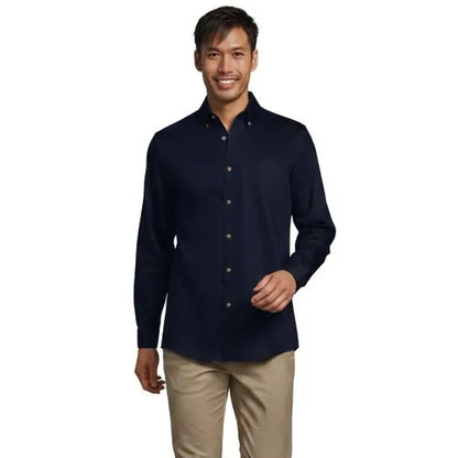 School Uniform Men's Long Sleeve Performance Twill Shirt