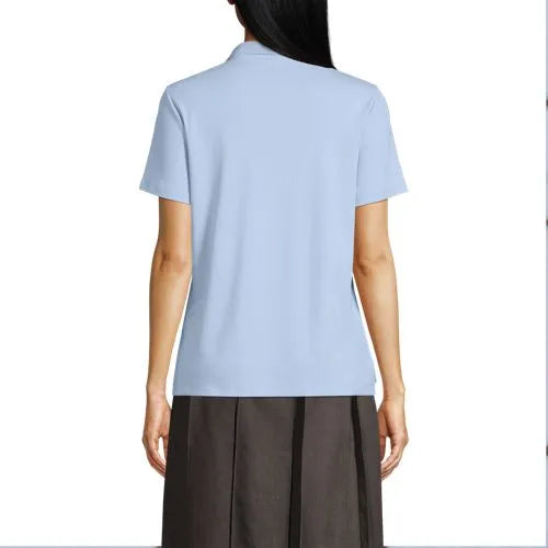 School Uniform Girls Short Sleeve Feminine Fit Interlock Polo Shirt