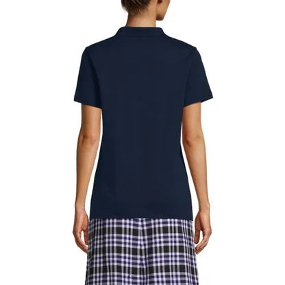School Uniform Girls Short Sleeve Feminine Fit Interlock Polo Shirt