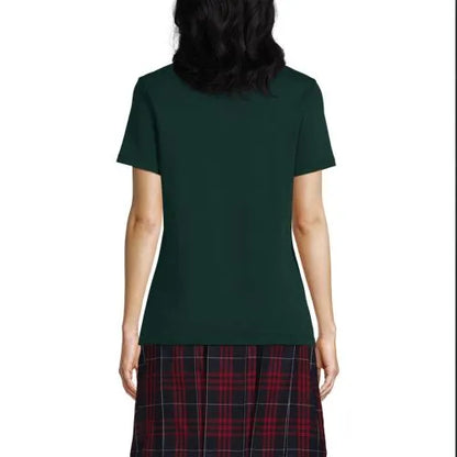 School Uniform Girls Short Sleeve Feminine Fit Interlock Polo Shirt