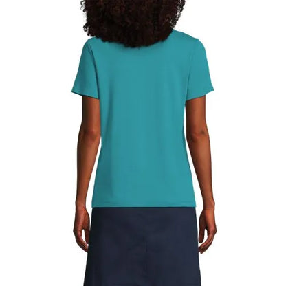 School Uniform Girls Short Sleeve Feminine Fit Interlock Polo Shirt