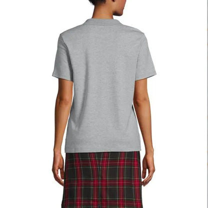 School Uniform Girls Short Sleeve Feminine Fit Interlock Polo Shirt