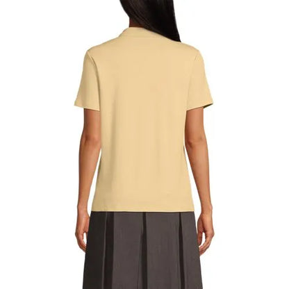 School Uniform Girls Short Sleeve Feminine Fit Interlock Polo Shirt