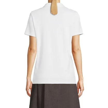 School Uniform Girls Short Sleeve Feminine Fit Interlock Polo Shirt