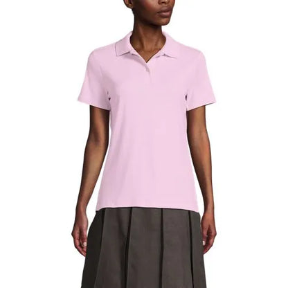 School Uniform Girls Short Sleeve Feminine Fit Interlock Polo Shirt