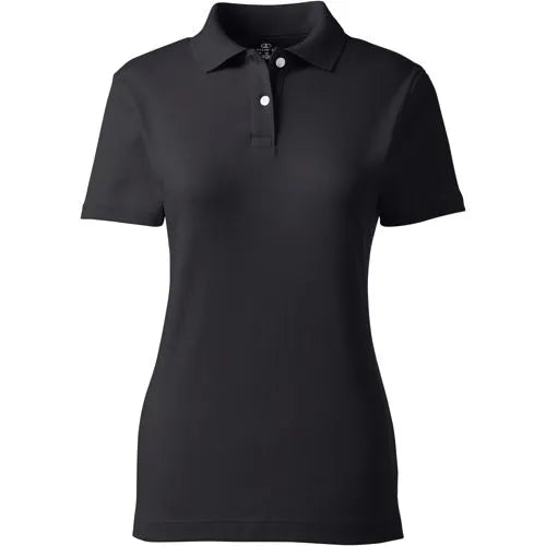 School Uniform Girls Short Sleeve Feminine Fit Interlock Polo Shirt