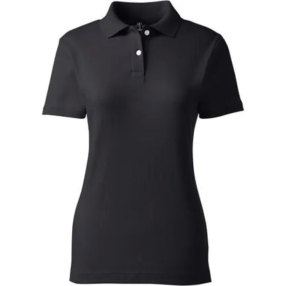 School Uniform Girls Short Sleeve Feminine Fit Interlock Polo Shirt