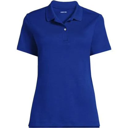 School Uniform Girls Short Sleeve Feminine Fit Interlock Polo Shirt