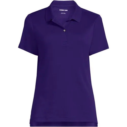 School Uniform Girls Short Sleeve Feminine Fit Interlock Polo Shirt