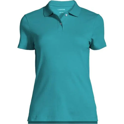 School Uniform Girls Short Sleeve Feminine Fit Interlock Polo Shirt