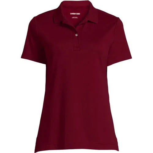 School Uniform Girls Short Sleeve Feminine Fit Interlock Polo Shirt