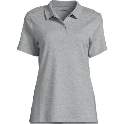 School Uniform Girls Short Sleeve Feminine Fit Interlock Polo Shirt
