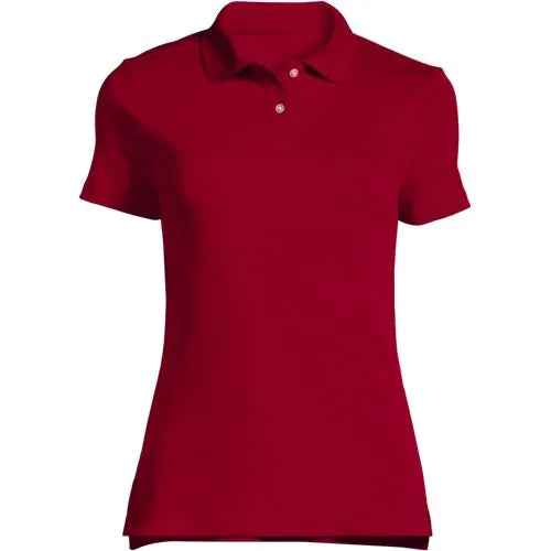School Uniform Girls Short Sleeve Feminine Fit Interlock Polo Shirt