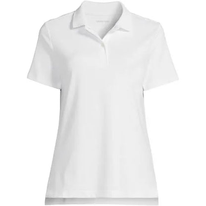 School Uniform Girls Short Sleeve Feminine Fit Interlock Polo Shirt