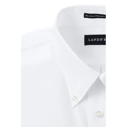 School Uniform Men's Long Sleeve Buttondown No Iron Pinpoint Shirt