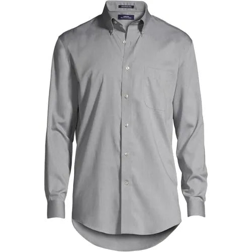 Men's Long Sleeve Buttondown No Iron Pinpoint Shirt