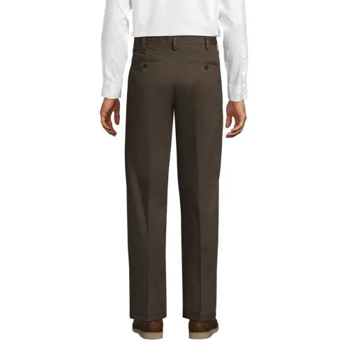 Men's No Iron Traditional Fit Pleated Front Chino Pant