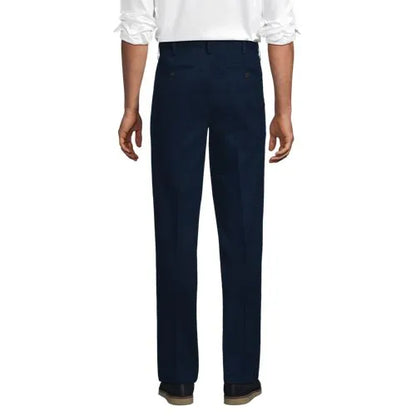 Men's No Iron Traditional Fit Pleated Front Chino Pant