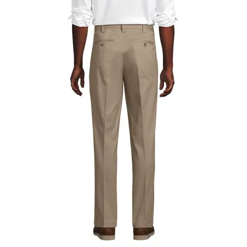 Men's No Iron Traditional Fit Pleated Front Chino Pant