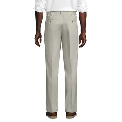 Men's No Iron Traditional Fit Pleated Front Chino Pant