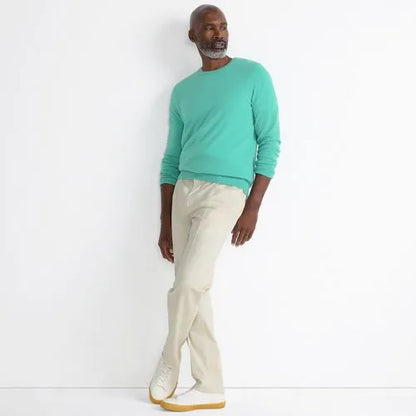 Men's No Iron Traditional Fit Pleated Front Chino Pant