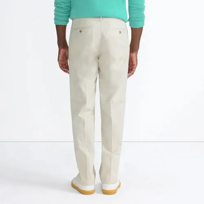 Men's No Iron Traditional Fit Pleated Front Chino Pant