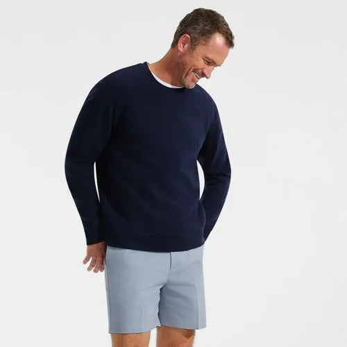 Men's No Iron 6" Comfort Waist Plain Front Chino Short
