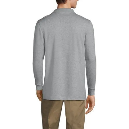 Men's Long Sleeve Interlock Polo Shirt