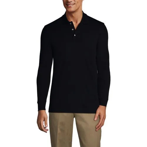 Men's Long Sleeve Interlock Polo Shirt