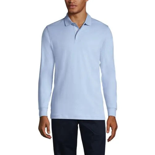 Men's Long Sleeve Interlock Polo Shirt