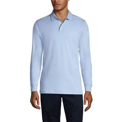 Men's Long Sleeve Interlock Polo Shirt