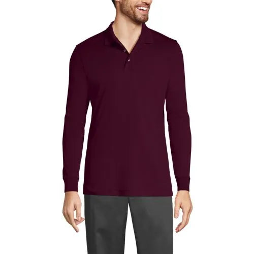 Men's Long Sleeve Interlock Polo Shirt