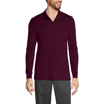 Men's Long Sleeve Interlock Polo Shirt