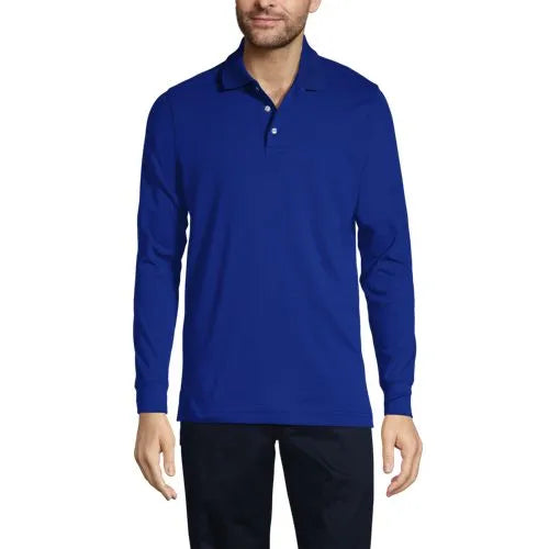 Men's Long Sleeve Interlock Polo Shirt
