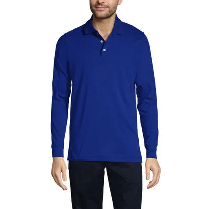 Men's Long Sleeve Interlock Polo Shirt