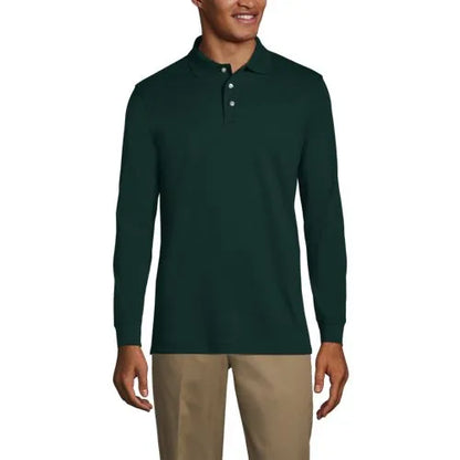 Men's Long Sleeve Interlock Polo Shirt
