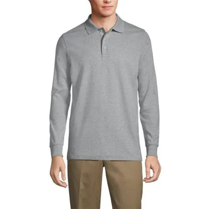 Men's Long Sleeve Interlock Polo Shirt