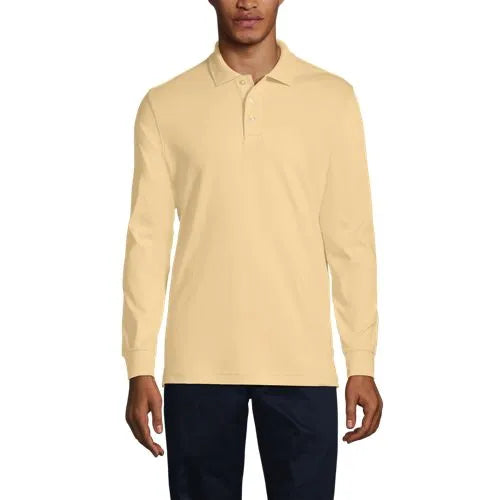 Men's Long Sleeve Interlock Polo Shirt