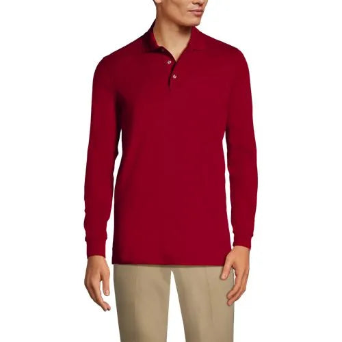 Men's Long Sleeve Interlock Polo Shirt