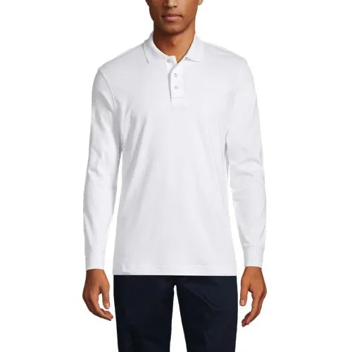Men's Long Sleeve Interlock Polo Shirt