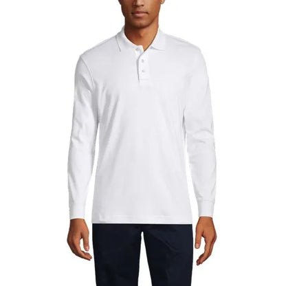 Men's Long Sleeve Interlock Polo Shirt