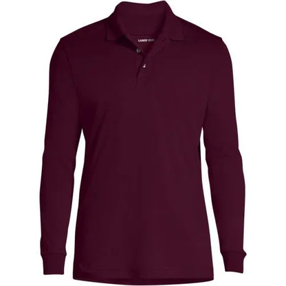 Men's Long Sleeve Interlock Polo Shirt